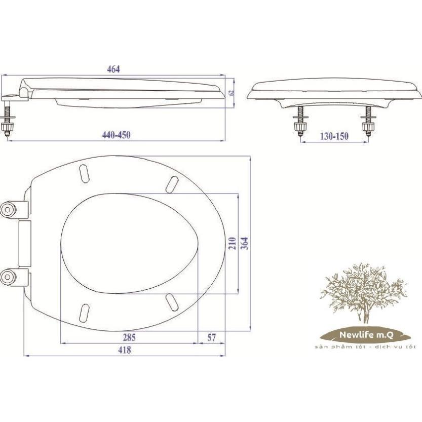 Nắp bồn cầu ASICO-02 nhựa Plastic (Hàng loại 1), Phù hợp với mọi loại bồn cầu-Giadung24h