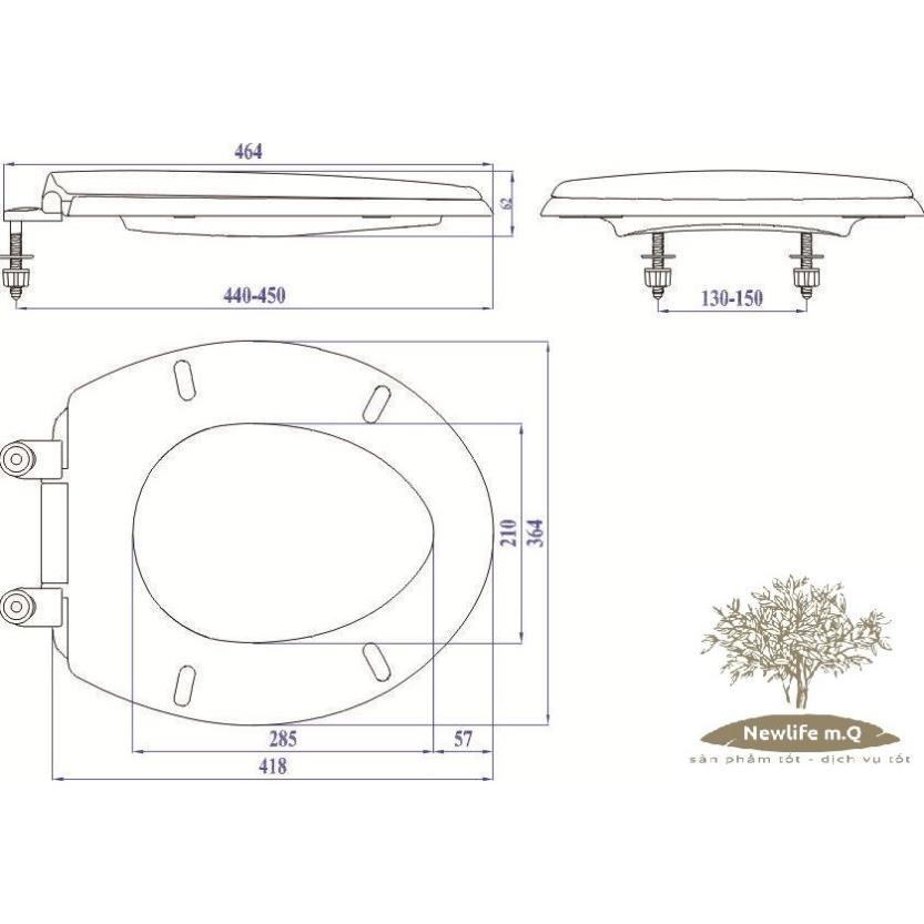 Nắp bồn cầu ASICO-02 nhựa Plastic (Hàng loại 1), Phù hợp với mọi loại bồn cầu-Giadung24h