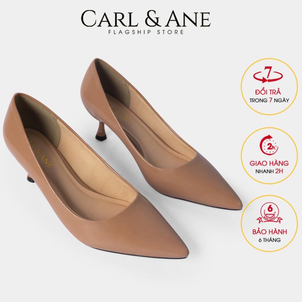 Carl &amp; Ane - Giày cao gót mũi nhọn cao 4cm màu bò _ CP009