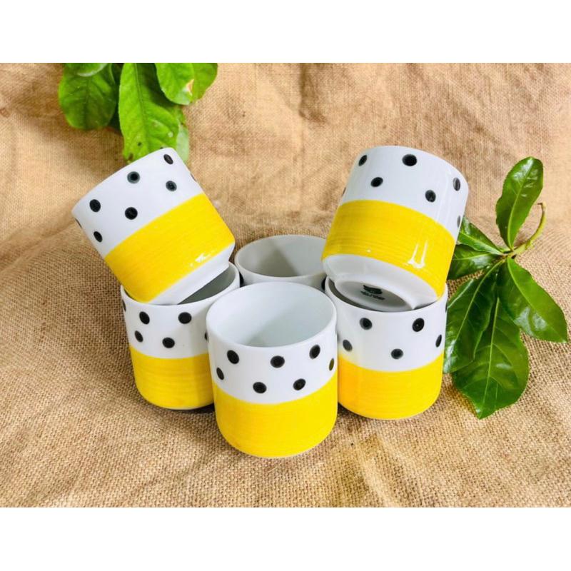 Set 6 ly dung tích 180ml. Gốm sứ Bát Tràng.