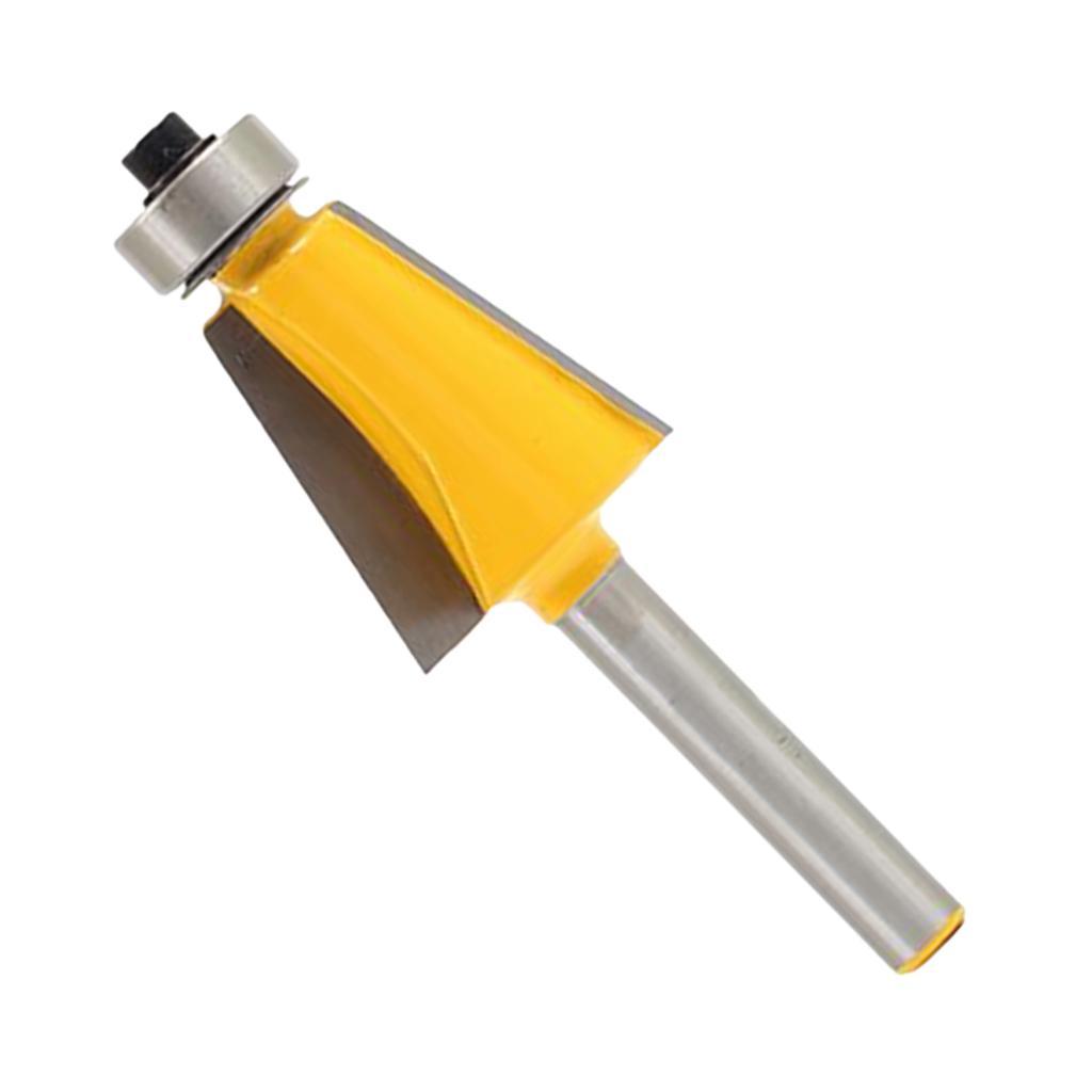 2xWoodworking Chamfer/Bevel Edging Router Bit with 1/4inch Shank