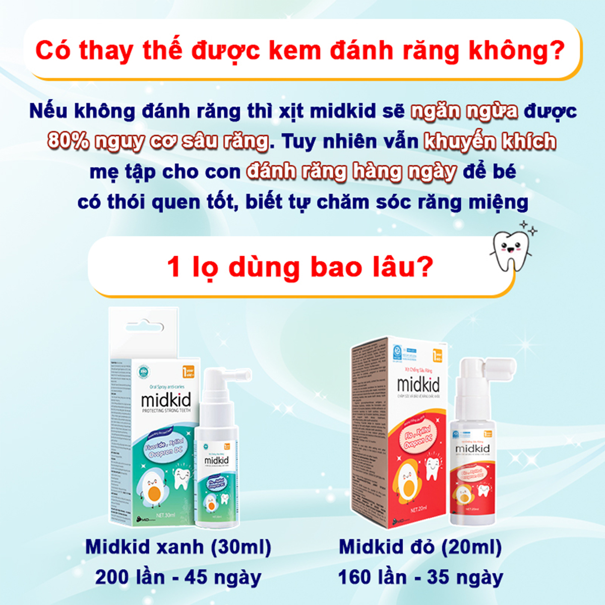 Xịt chống sâu răng cho bé 20ml Baby-S, Xịt chống sâu răng Midkid hương táo đỏ an toàn cho bé – SI021