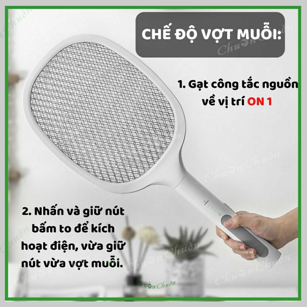 Vợt muỗi thông minh 3 in 1 kiêm đèn bắt muỗi,Đa Năng Tích điện