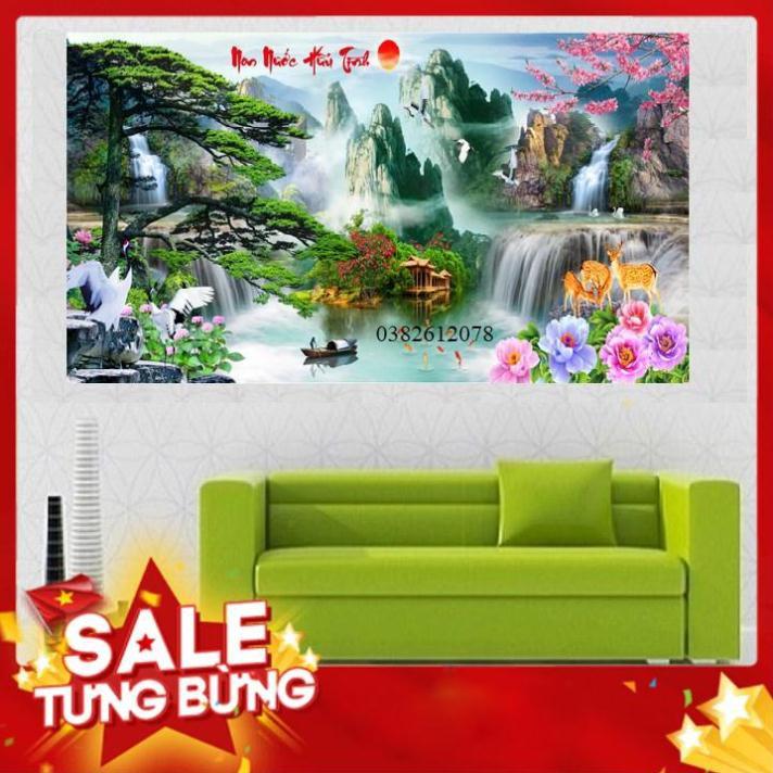 Tranh đính đá Phong cảnh Non nước hữu tình
