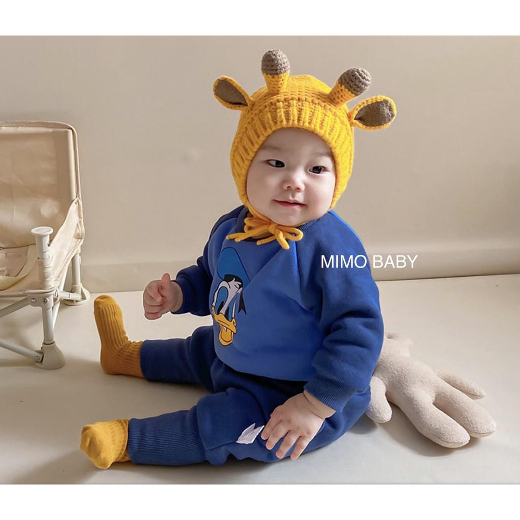 Mũ len hình sừng hươu cao cấp cho bé (1-3y) Mimo baby ML42