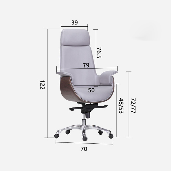Ghế giám đốc gỗ óc chó bọc da cao cấp, ghế xoay, ghế văn phòng GHP006