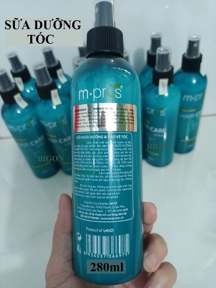 Sữa Dưỡng Tóc M.Pros Hair Care Spray 280ml 2 Lớp - Xịt Dưỡng Tóc Và Bảo Vệ Tóc