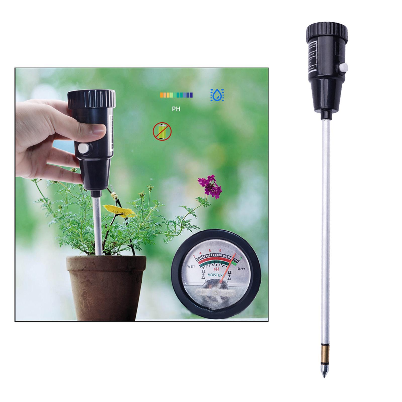 Compact Long Soil pH Moisture Meter Tester Tool 11.6 inches for Farm Indoor