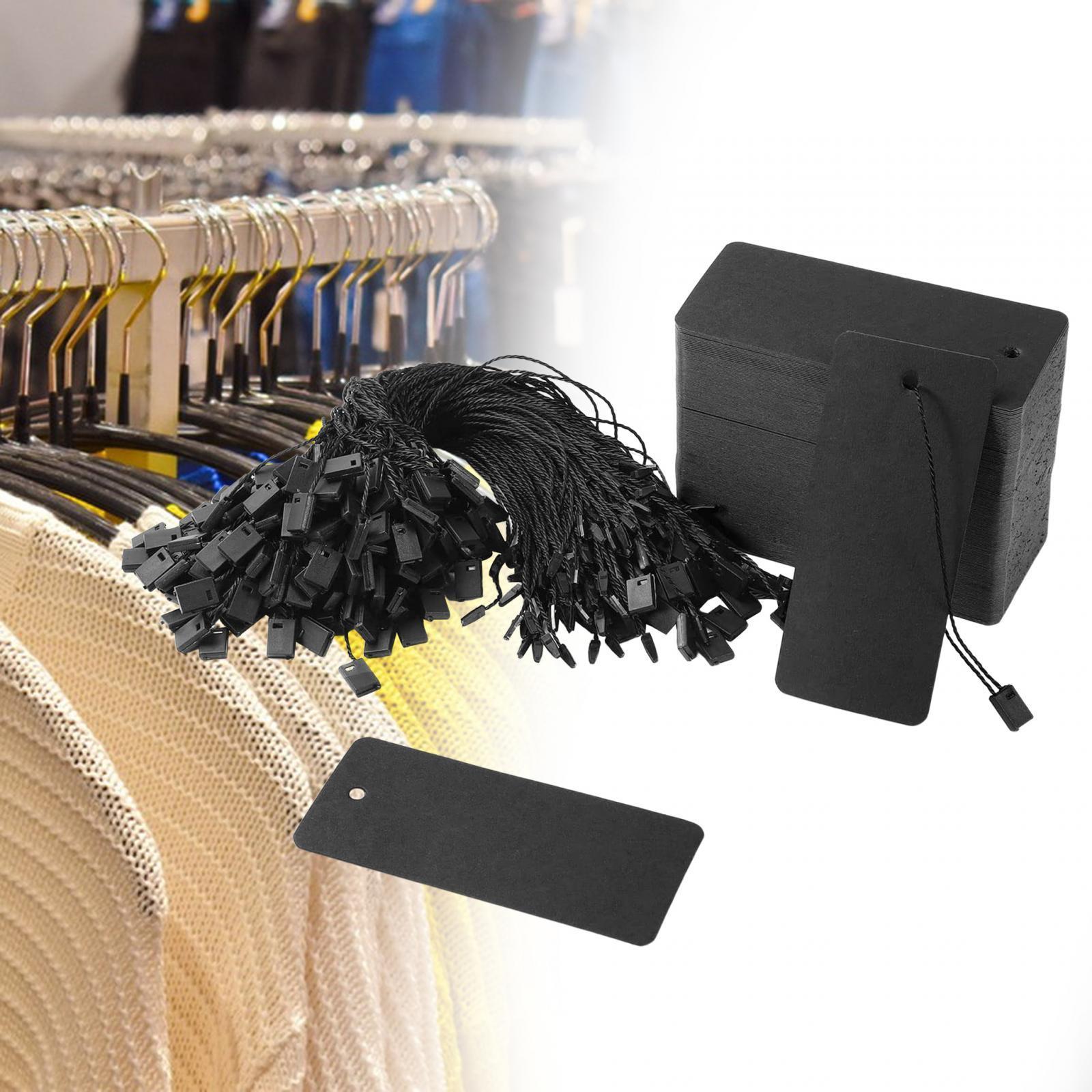 Price Tags with String Attached, 200pcs Blank Smooth Surface Marking Merchandise Strung Tag Writable Label Small Hang Tag for Pricing Jewelry Clothing