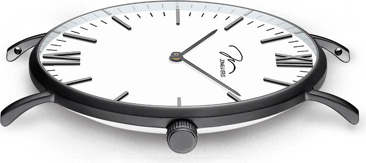 Đồng hồ đeo tay Nam hiệu JONAS & VERUS R40.10.BWLB, Máy Pin , Kính sapphire chống trầy xước, Dây da Italy