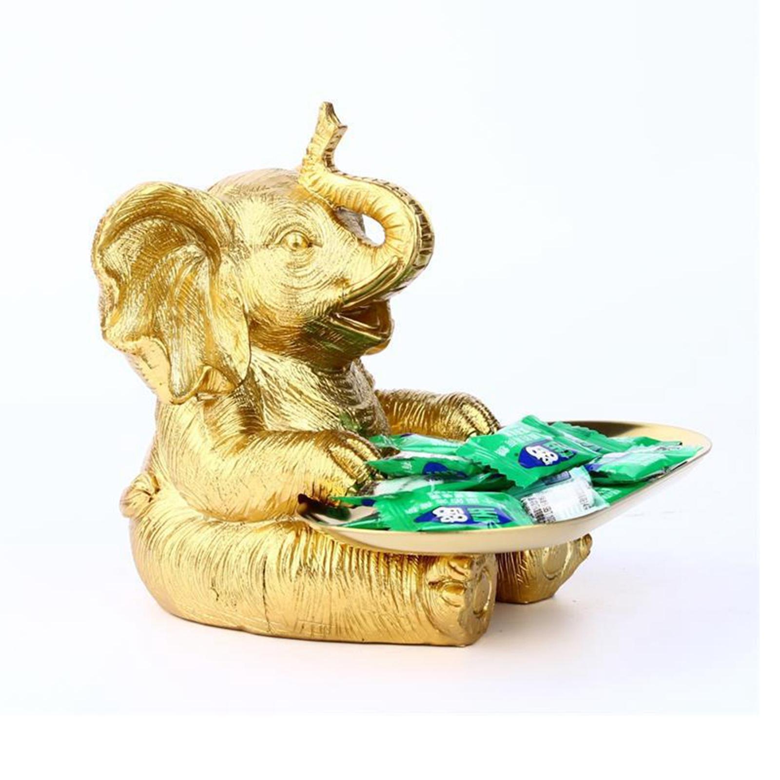 Adorable Animal Statue Keys Holder Room Ornaments Dish Figurine