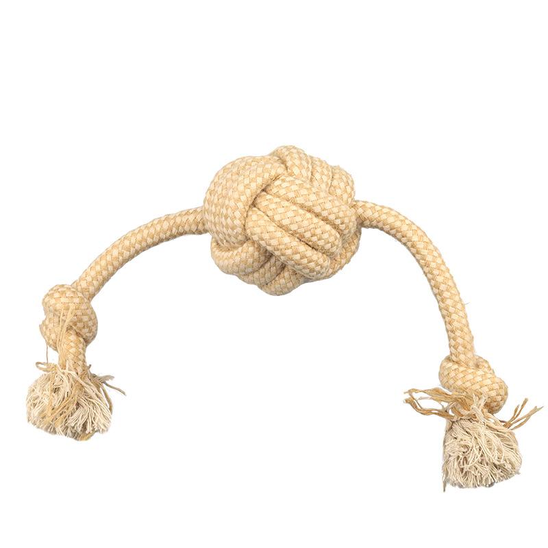 Đồ chơi chó, dây bông mạnh mẽ với một quả bóng nút để nhai, đồ chơi nút, Chops