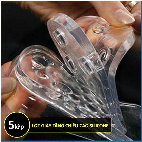 Lót giày silicon độn đế tăng chiều cao 4cm - Freesize