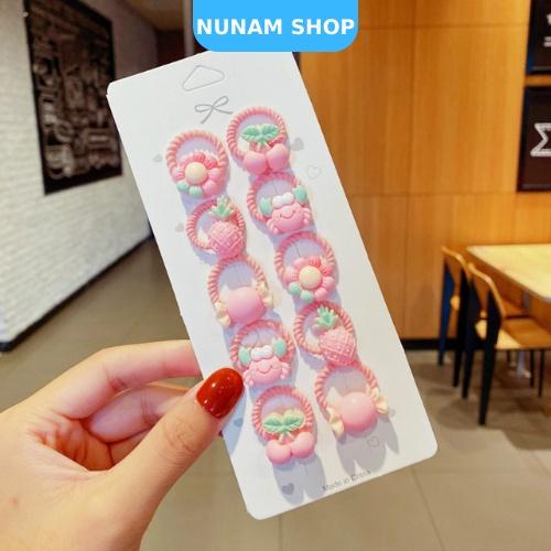 SET10 - DÂY BUỘC TÓC NHIỀU MẪU CUTE CHO BÉ YÊU - NUNAM SHOP