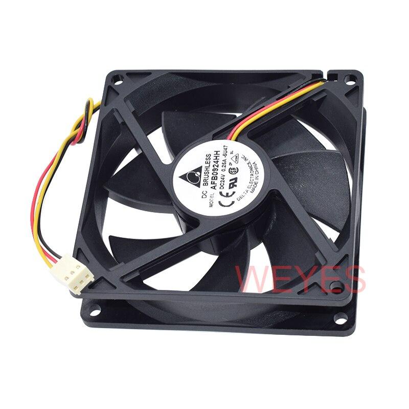 Mới Quạt tản nhiệt không chổi than cho AFB0924H 9025 DC 24V 0.25A 3PINS DC