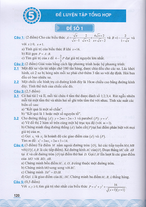 Sách - Hướng dẫn Luyện thi vào 10 môn Toán (Theo chương trình GDPT 2018)
