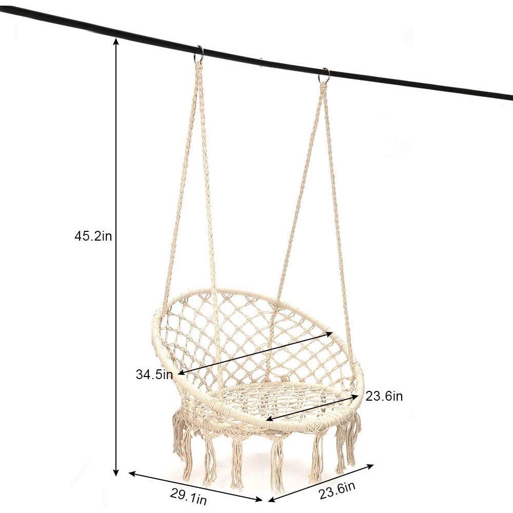 Xích đu Swing cotton kinh bắc Mầu be- xích đu thư gian bắc cực tinh tế sang trọng