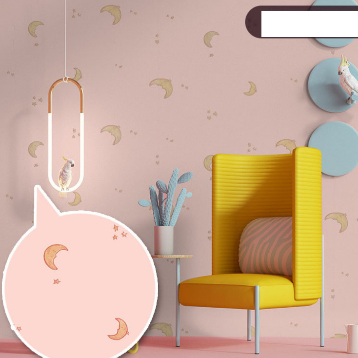 Cuộn 5m Decal Giấy Dán Tường TRĂNG HỒNG