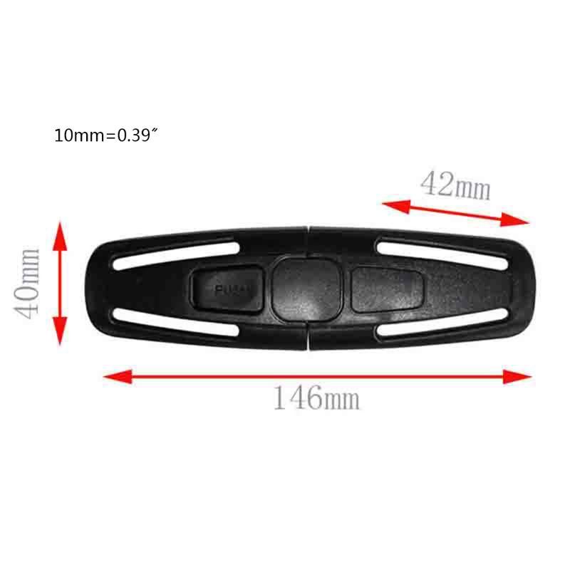 Bộ 5 Xe Ô Tô An Toàn Dây Đeo Thắt Lưng Dây Nịt Ngực Kẹp Khóa Khóa Nylon Chốt Dây Cho Bé Con H9EF