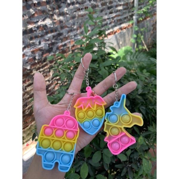 Móc khoá đồ chơi popit mini siêu CUTE, XẢ STRESS mang theo đc mọi nơi