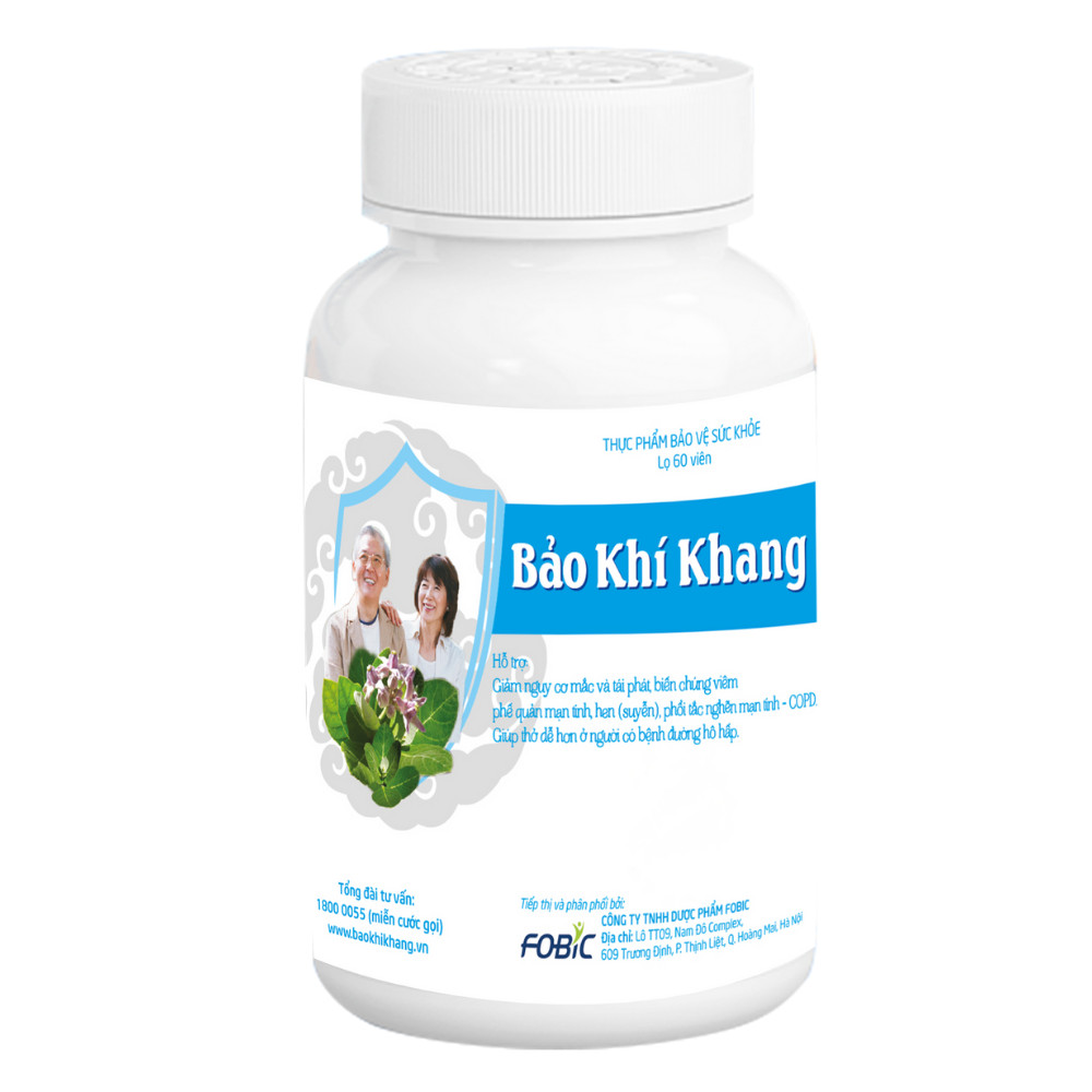 Thực Phẩm Bảo Vệ Sức Khoẻ Bảo Khí Khang Hỗ Trợ Giảm Đờm, Ho, Khó Thở; Hỗ Trợ Giảm Tái Phát: Hen Suyễn, Viêm Phế Quản Mạn, Phổi Tắc Nghẽn Mạn Tính - COPD