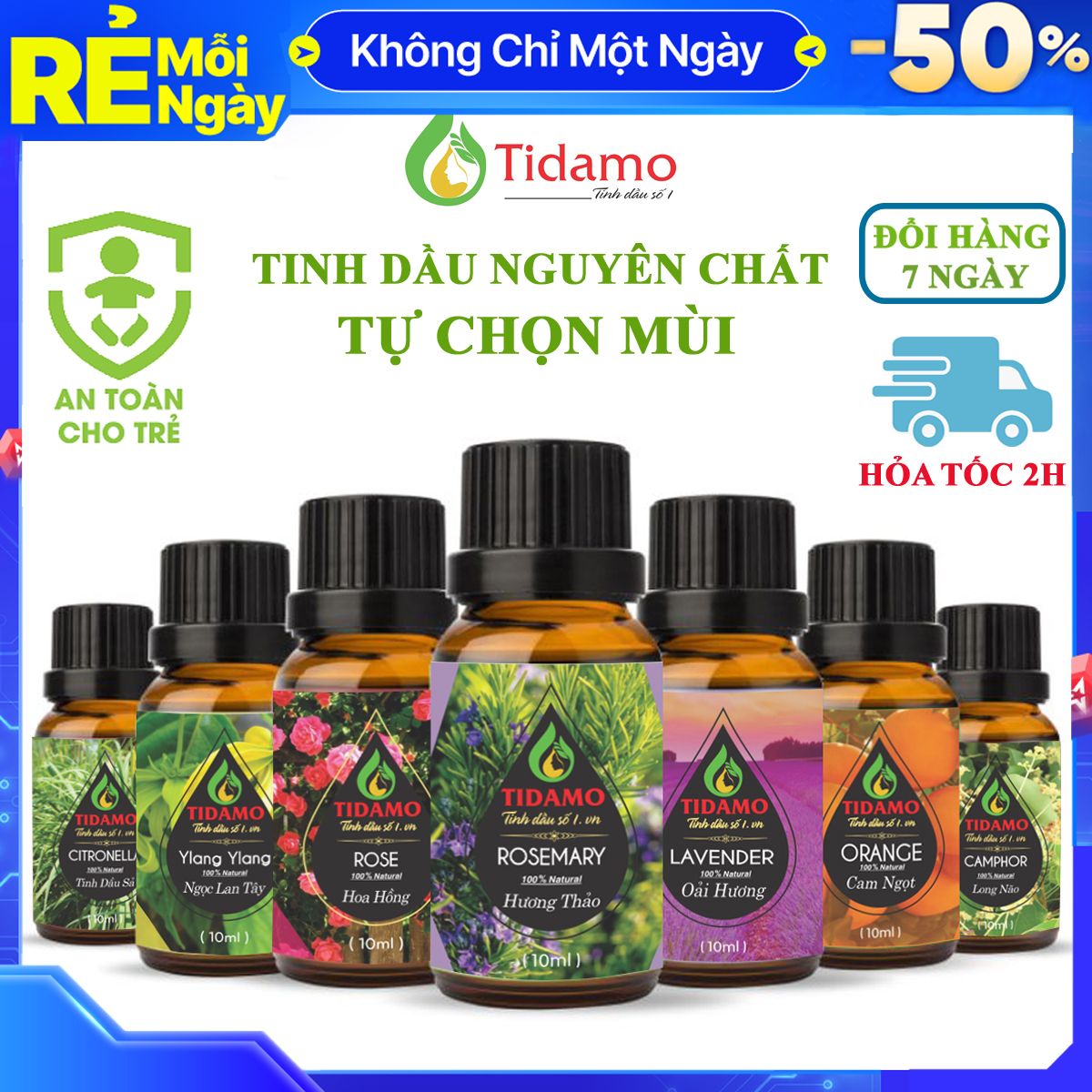 Tinh Dầu Xông Phòng Nguyên Chất, Tự Chọn Mùi | Chính Hãng, Có Kiểm Định Chất Lượng | Tinh Dầu TIDAMO Xông Thơm Phòng, Khử Khuẩn, Bảo Vệ Sức Khỏe và Đuổi Muỗi