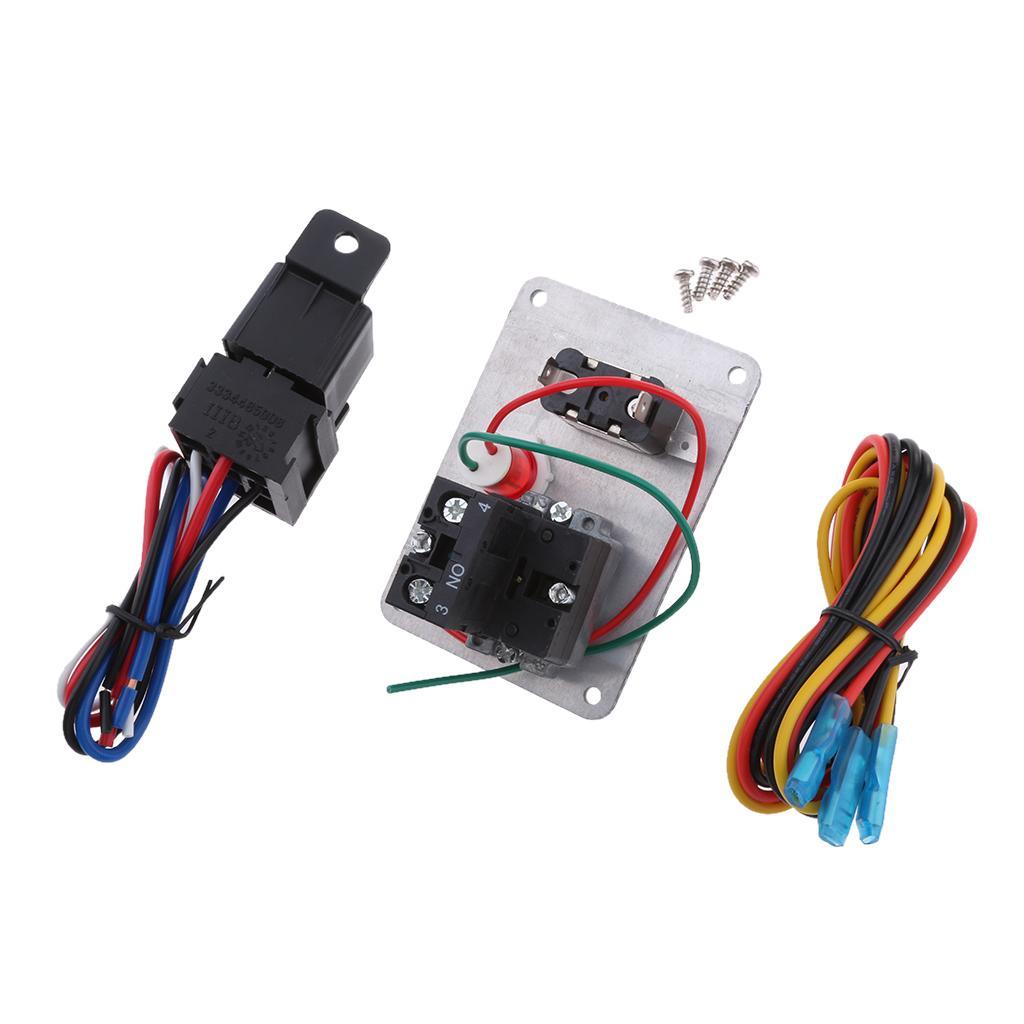 12V Racing Car Ignition Switch LED Toggle Switch Button Panel Kit