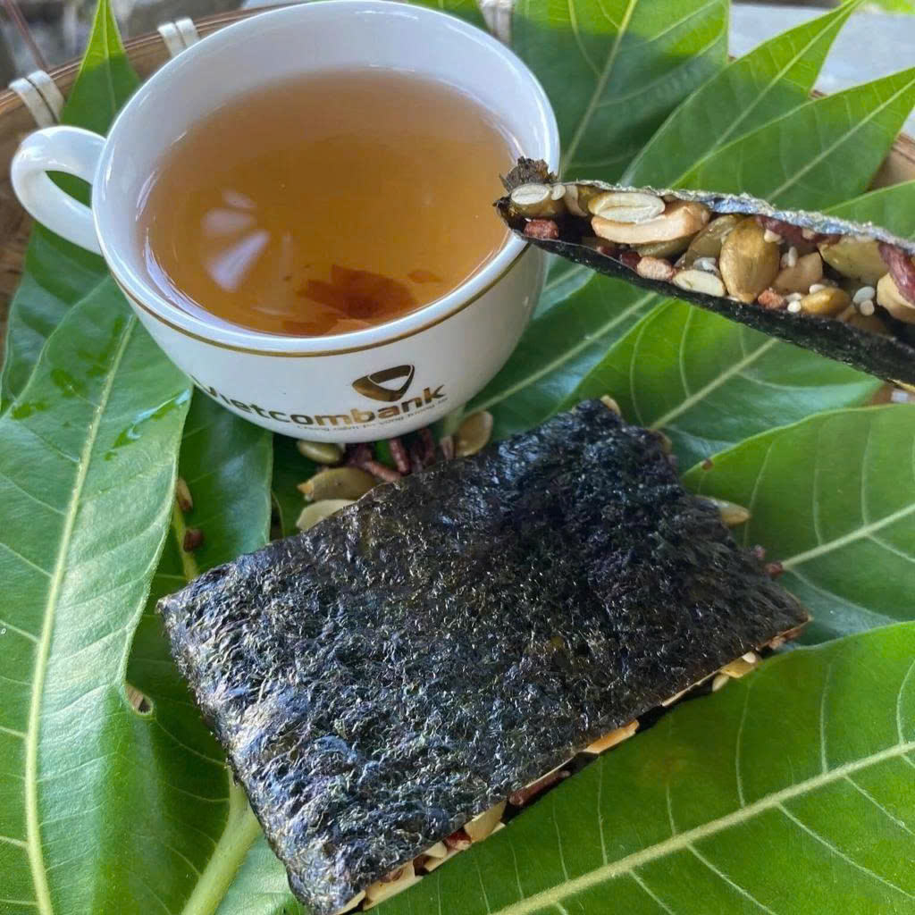 Bánh Rong Biển Kẹp Hạt Mẹ Mít Hộp 200g - Thực Phẩm Bổ Sung Dinh Dưỡng Người Ăn Chay, Thể Thao, Giảm Cân, Người Tiểu Đường, Healthy, Eatclean