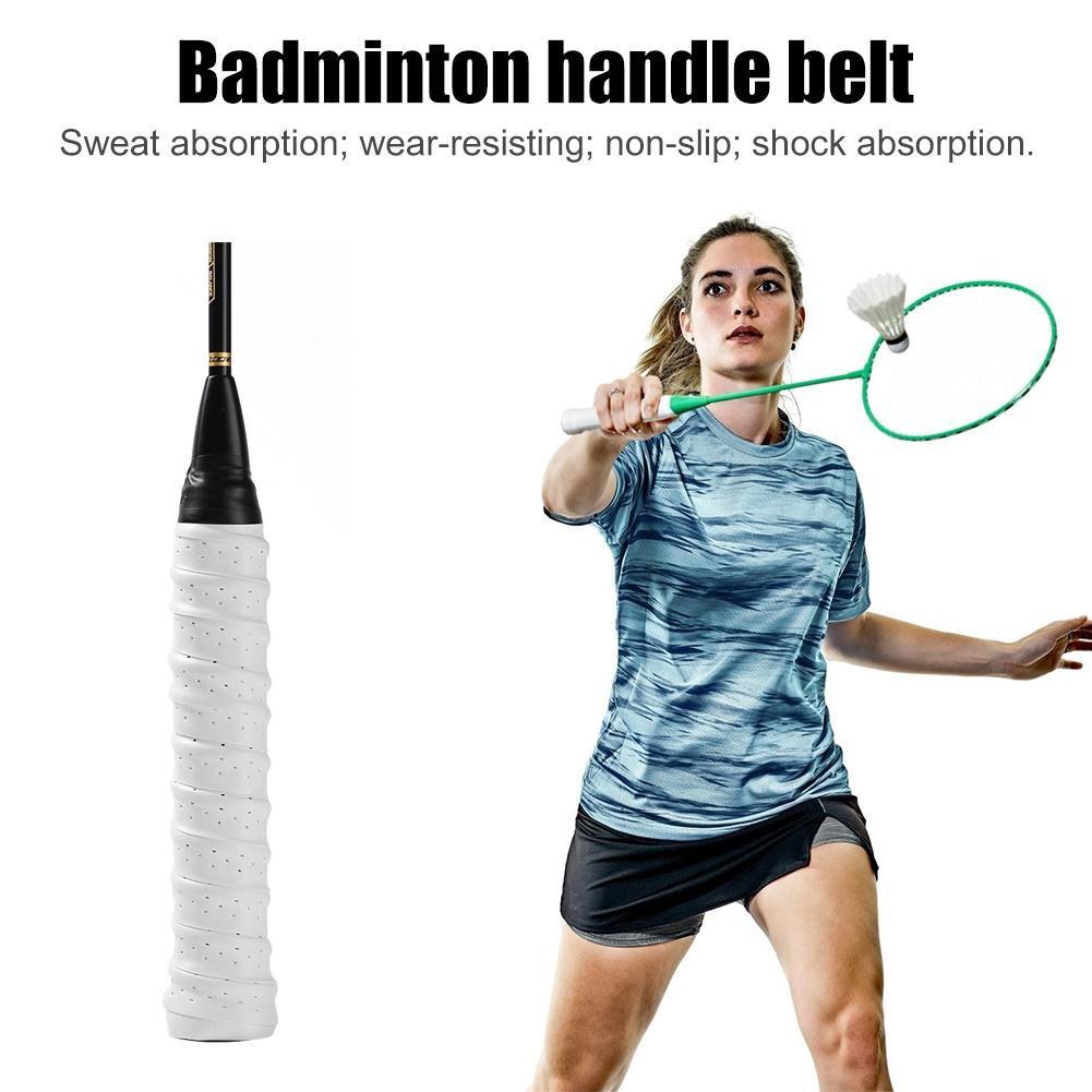 Badminton Rordet Grip Dây đeo chống trượt mồ hôi hấp thụ vợt Tay cầm nắp câu cá nhảy dây buộc dây đeo băng keo thể thao Color: Black