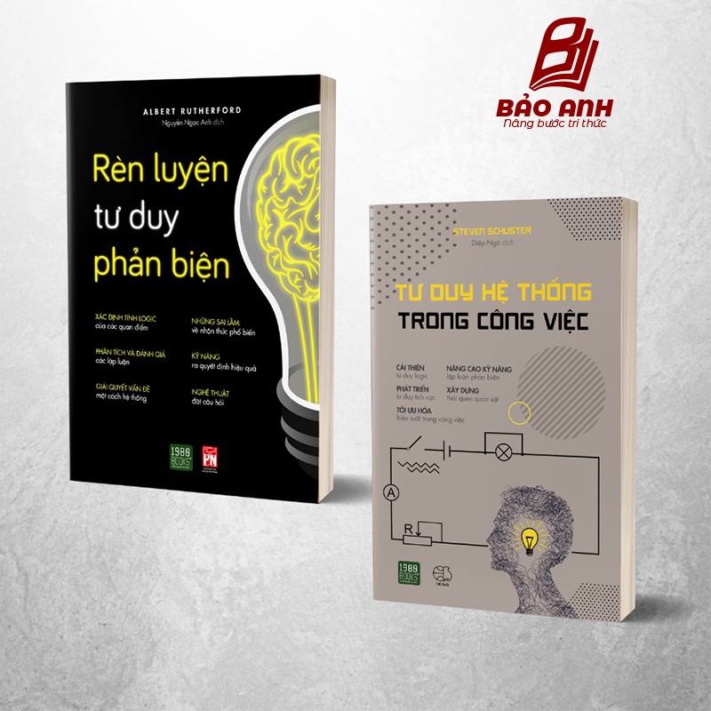 Sách - Combo 2 cuốn Rèn luyện tư duy phản biện Và Tư duy hệ thống trong công việc - 1980Books