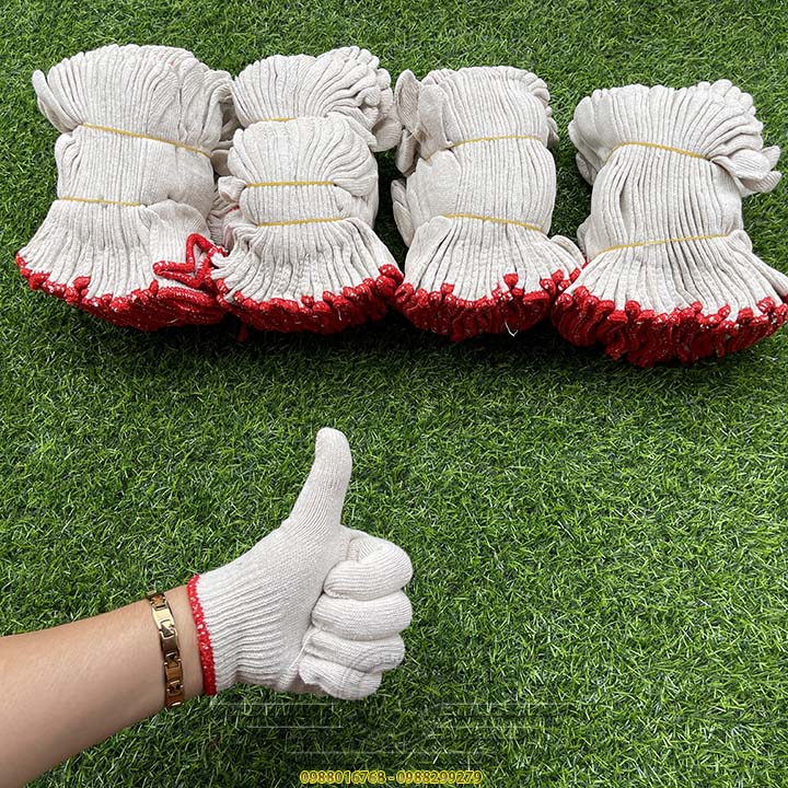Combo10 đôi Găng tay sợi cotton trắng