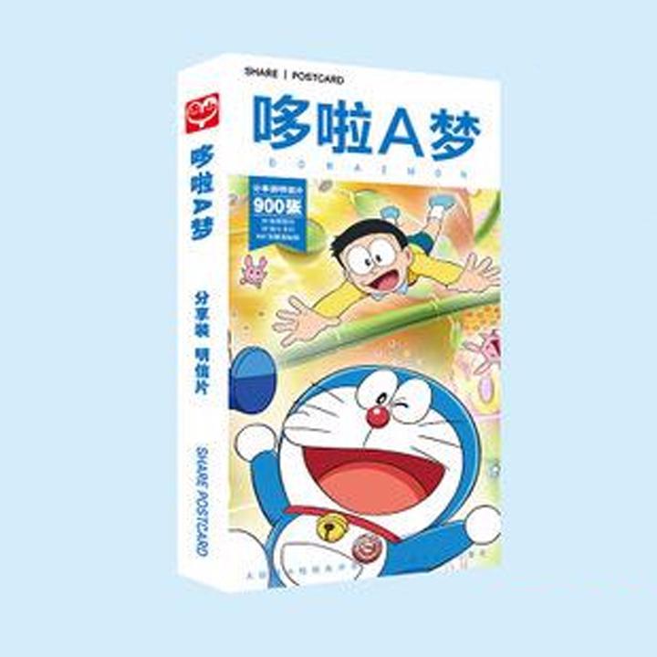 Postcard Doraemon Mèo máy đến từ tương lai hộp ảnh bộ ảnh có ảnh dán sticker lomo bưu thiếp tặng ảnh thiết kế Vcone