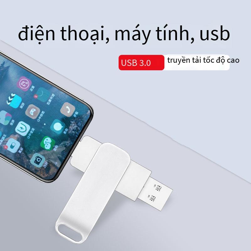 Đảm bảo chất lượng tốc độ cao Đĩa U 32g kim loại xoay dung lượng lớn Đĩa 3.0u máy tính Đĩa U sử dụng kép Điện thoại di động Type-C Đĩa U