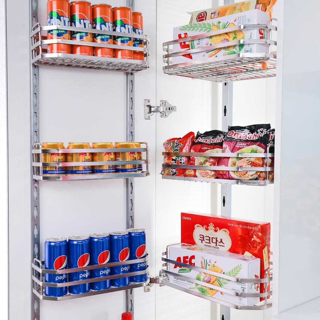 Giá đựng đồ kho bằng inox 6 tầng