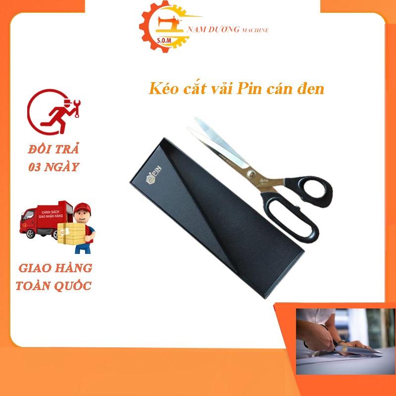 Kéo thép trắng cán đen cắt vải cao cấp hãng Pin
