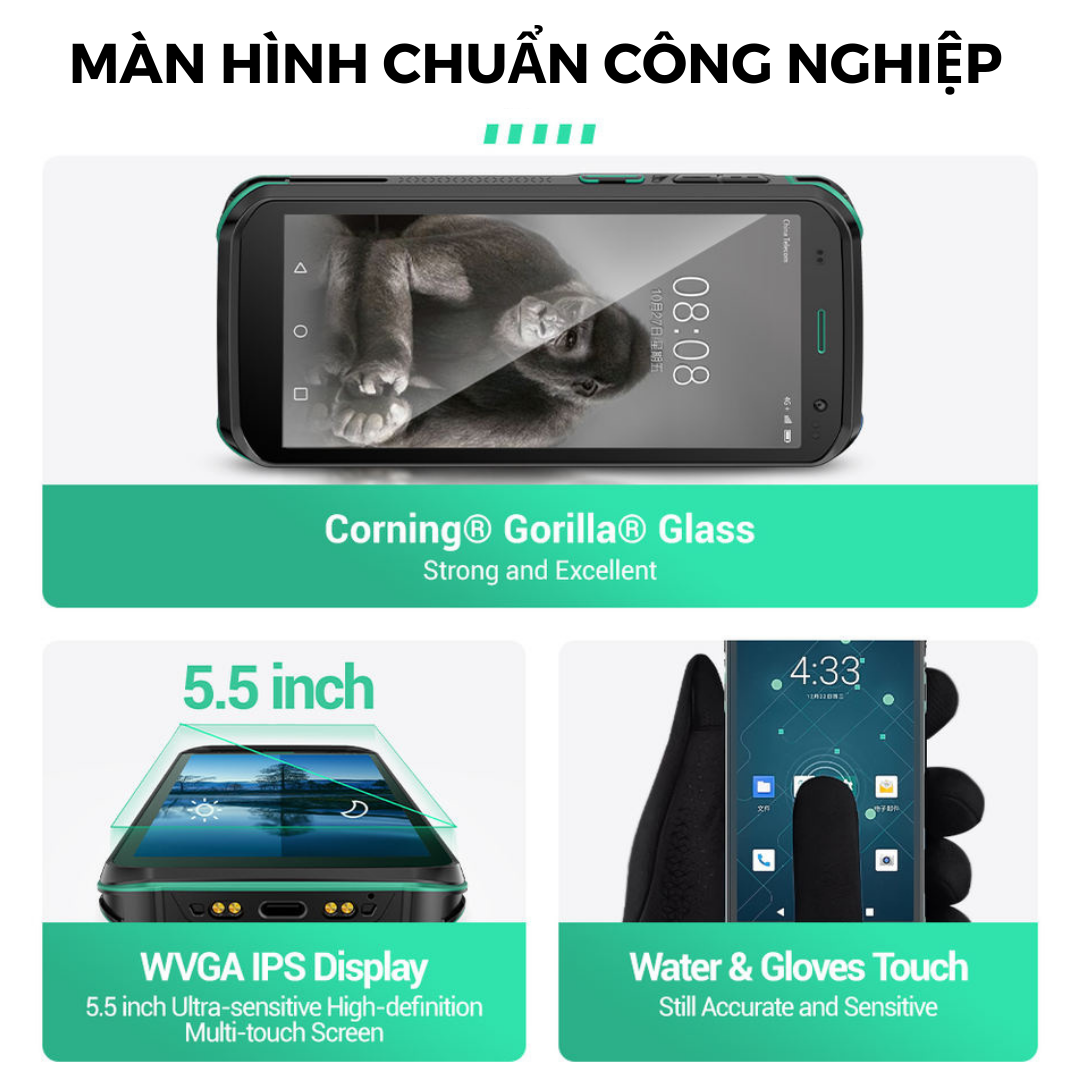 Máy quét mã vạch PDA đọc được CCCD – Máy kiểm kho PDA Android 11 – Máy PDA OPTORI OP90 ( Hàng chính hãng)