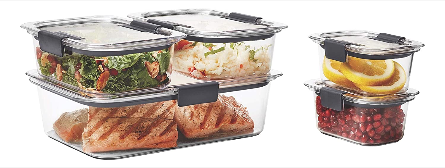 Bộ hộp nhựa cao cấp Tritan Brillance nắp gài Rubbermaid USA (5 size khác nhau)