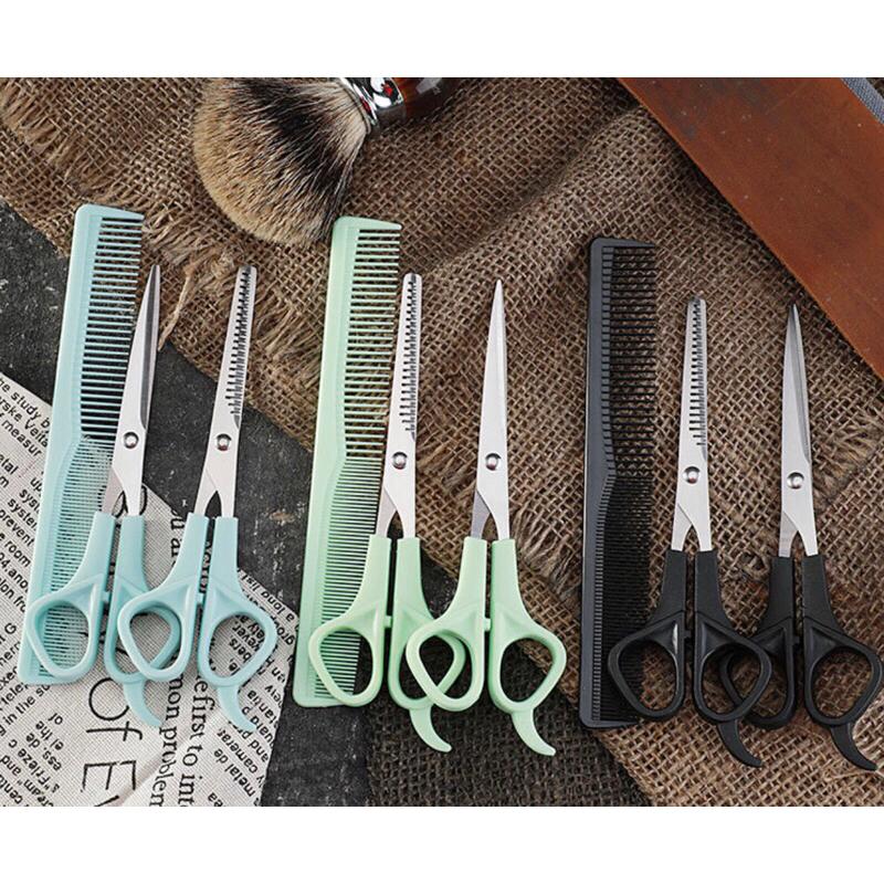 Bộ kéo cắt tóc gia đình gồm kéo cắt kéo tỉa và lược