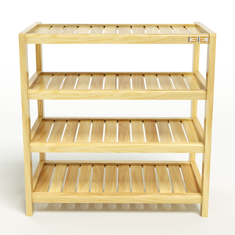 Kệ giày dép gỗ tự nhiên 4 tầng rộng 60cm