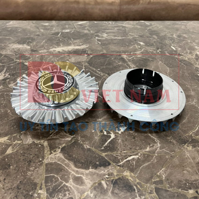 Logo chụp mâm, ốp lazang bánh xe ô tô Maybach ZGS-MC đường kính đĩa 150mm chất liệu nhựa ABS hợp kim nhôm
