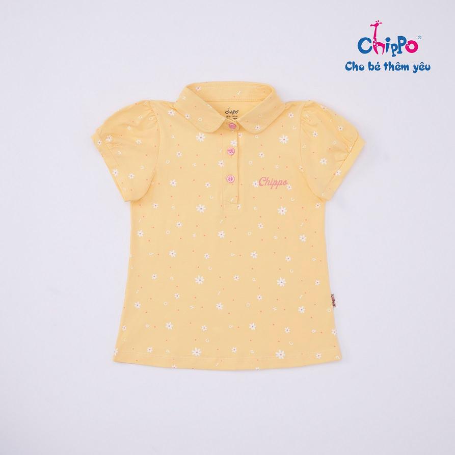 Áo Polo Chippo cho bé gái chất liệu 100% Cotton áo thun sơ mi đi học cho bé từ 7 đến 12 tuổi (24-42Kg