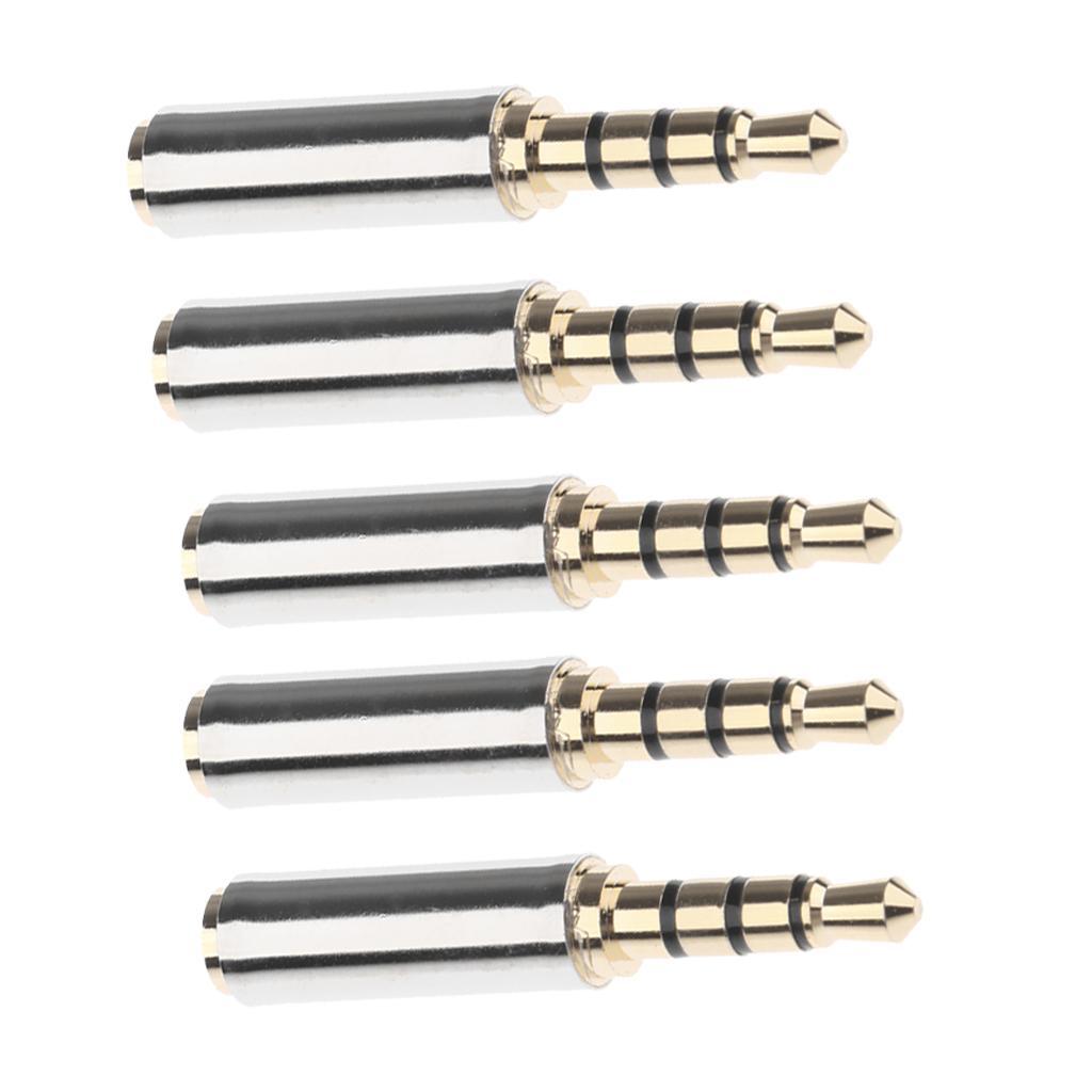 5x 3.5mm Male to 2.5mm Female Headset Audio Adapter Cable Extender Jack