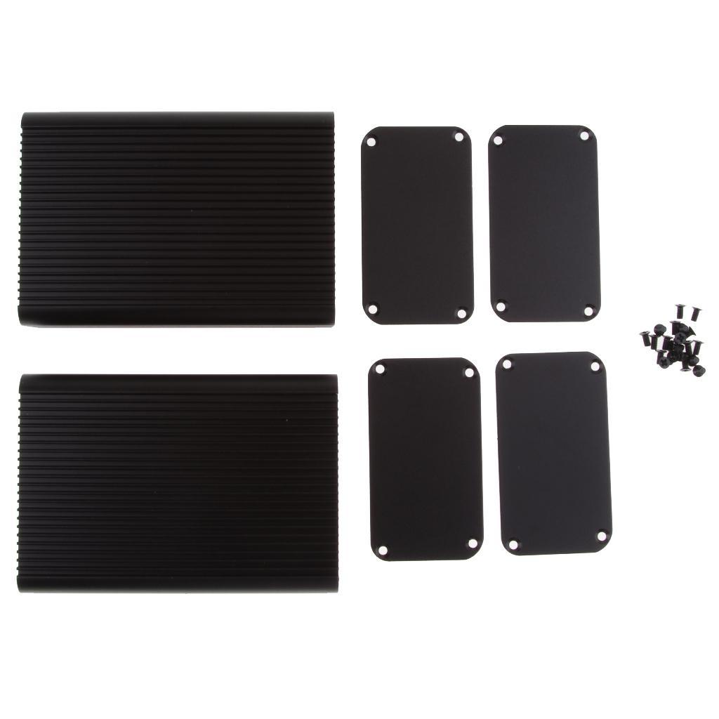 2Pcs Full Aluminum Enclosure Case Mini Amplifier Box Chassis 115x80x45mm DIY