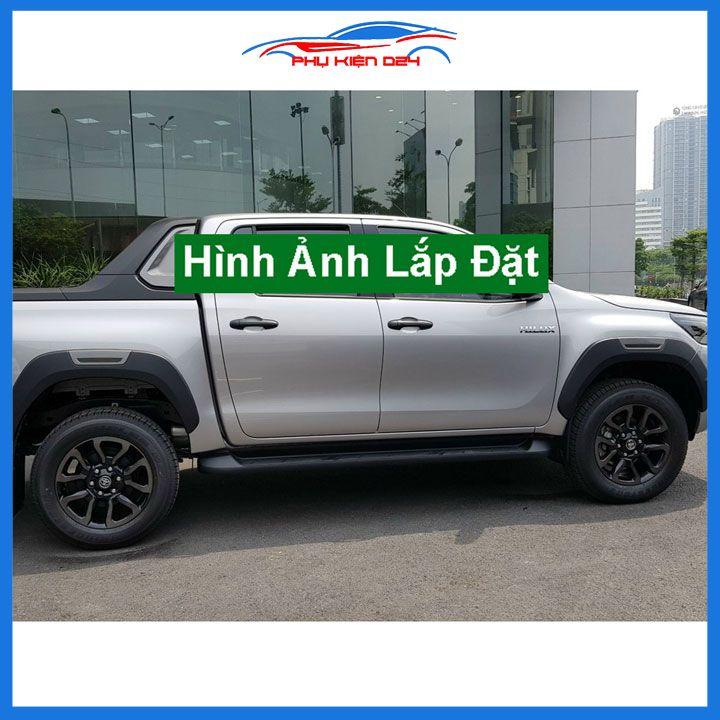 Ốp cua lốp Hilux 2021-2022 bản to bảo vệ bánh và làm đẹp xe