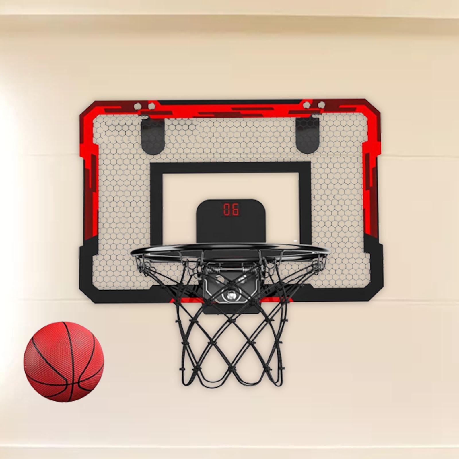 Mini Basketball Hoop Set Wall Mounted Portable Toy Door Game for Kids Adults