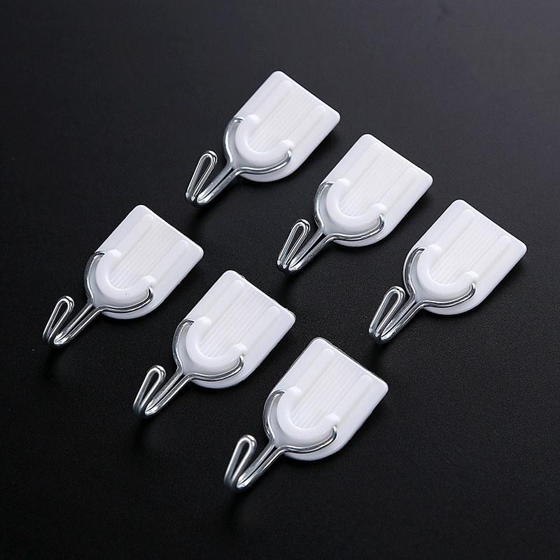 Bộ 6 Móc Dán Tường HOOK, Móc Nhựa Treo Đồ Dính Tường