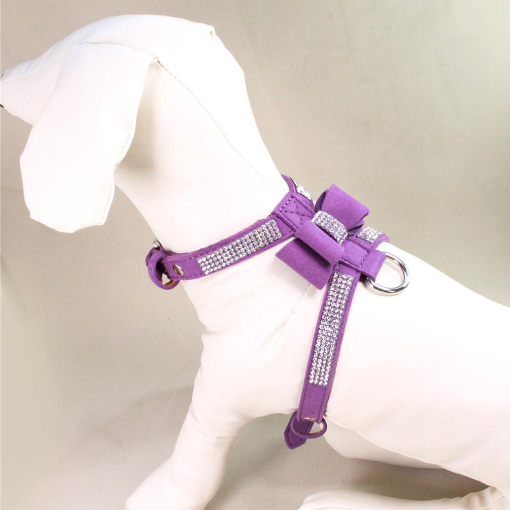 Puppy Adjustable Chest Strap Belt Harness Dog Walking Vest Harness Purple L