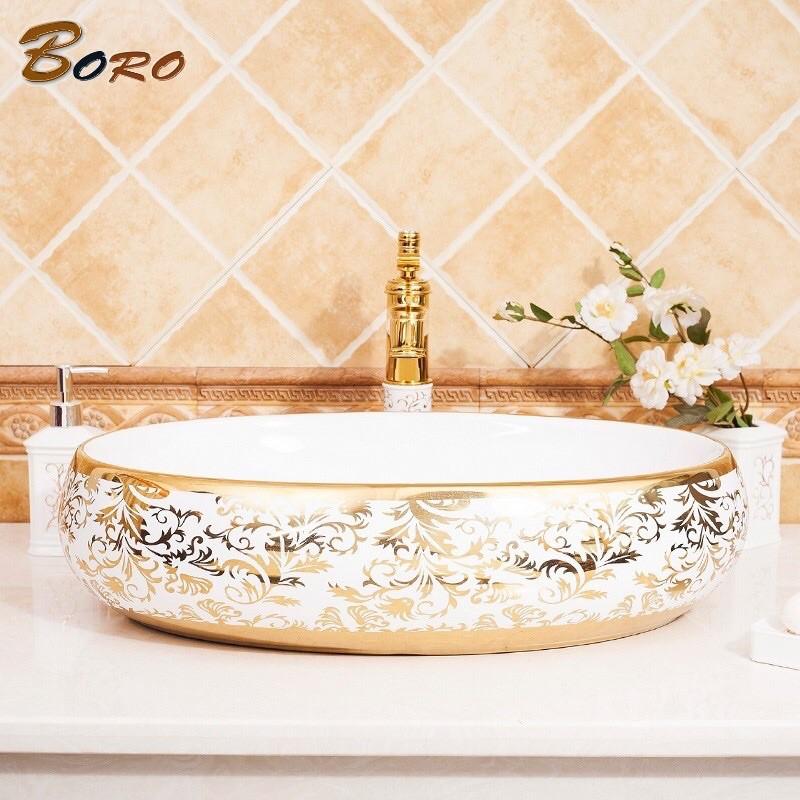 LAVABO HOA VĂN ĐẶT BÀN ĐÁ 179