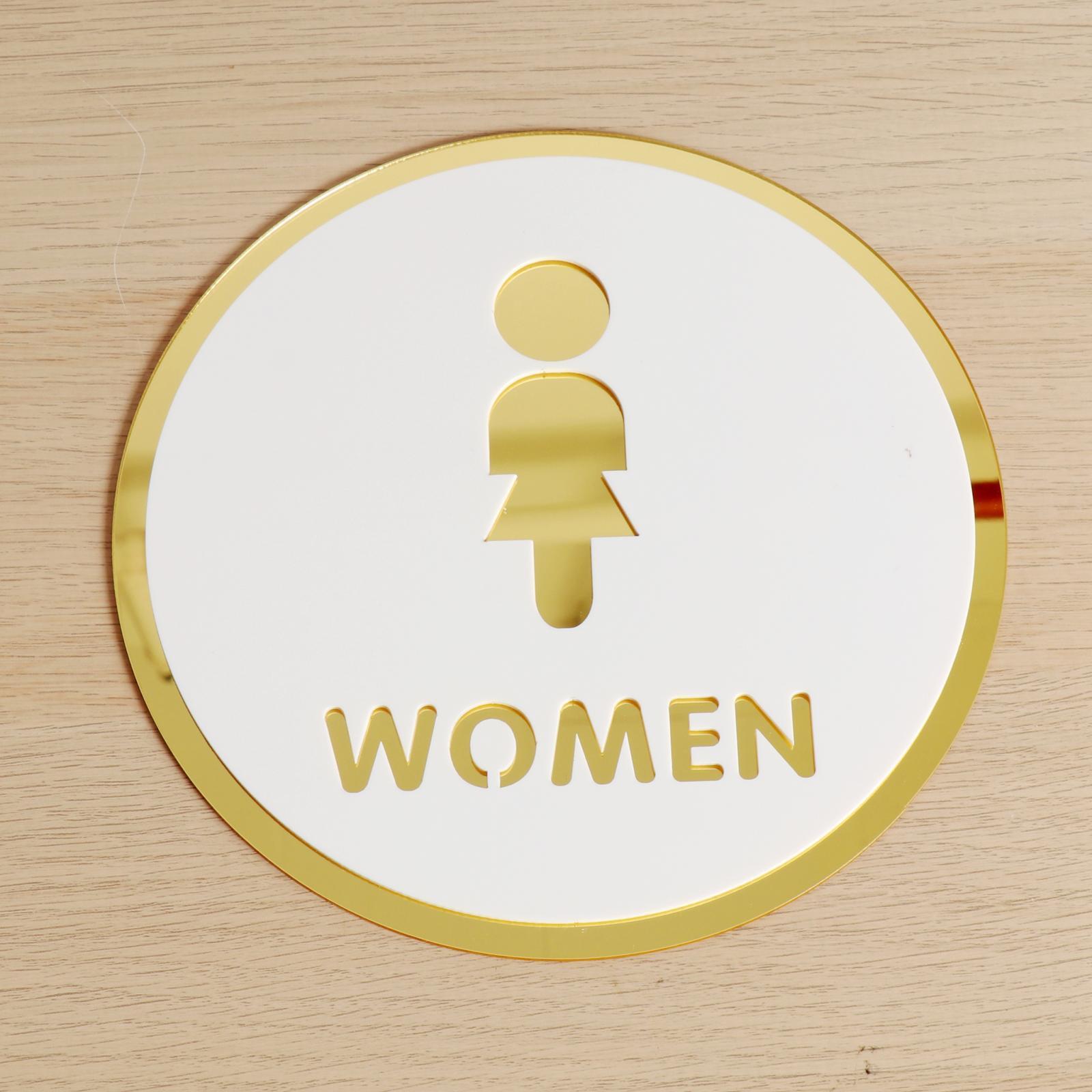 7.8inch Toilet Sign Acrylic Restroom Identification Sign for Business Office