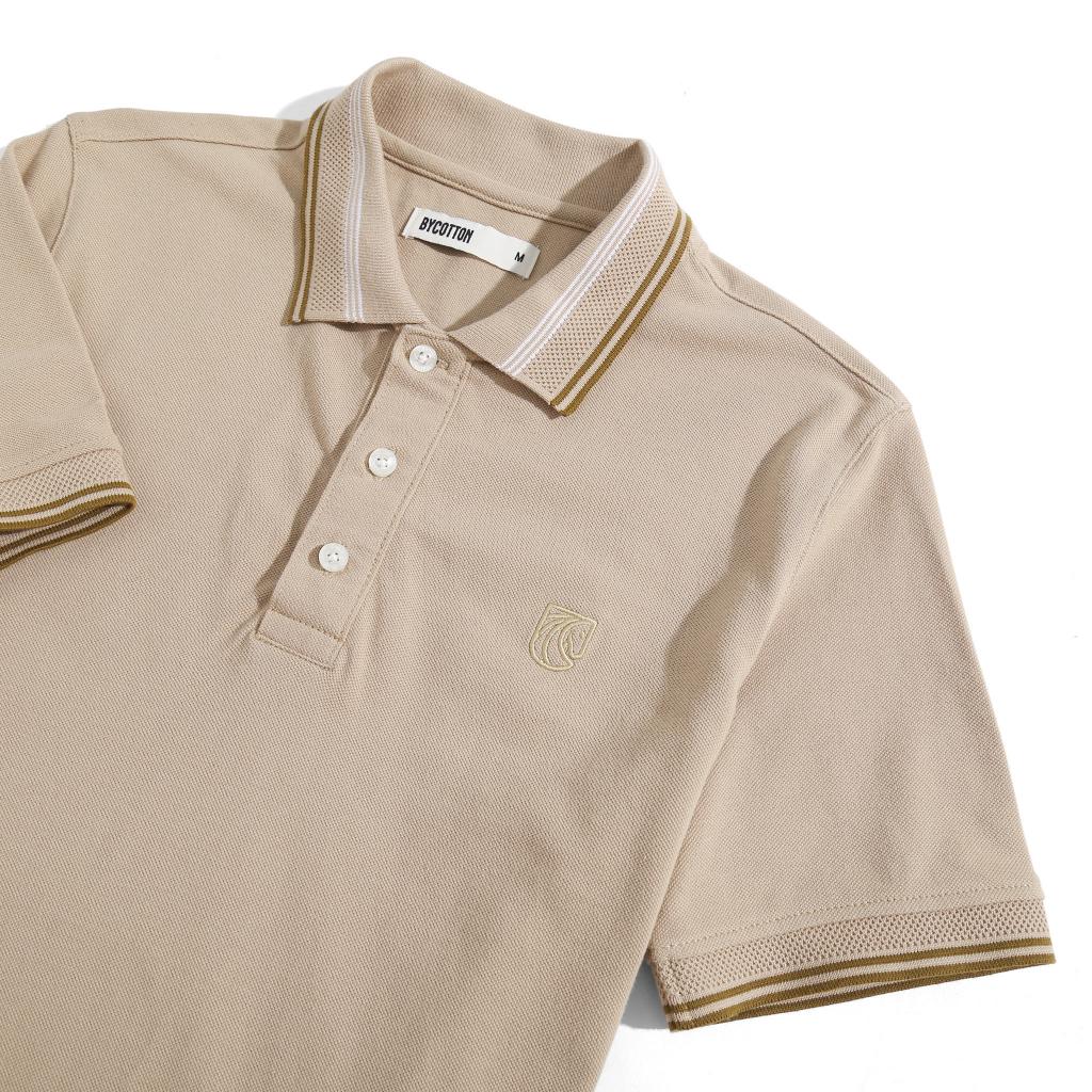 Áo Polo Nam Cao Cấp Có Cổ BY COTTON CÀ PHÊ SỮA BO TỔ ONG Nam Tính, Thanh Lịch, Sang Trọng, Trẻ Trung